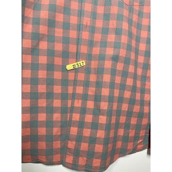 J.Crew Polo Button up Slim Plaid Long Sleeve Red Grey Casual Preppy Mens Medium - Picture 4 of 8